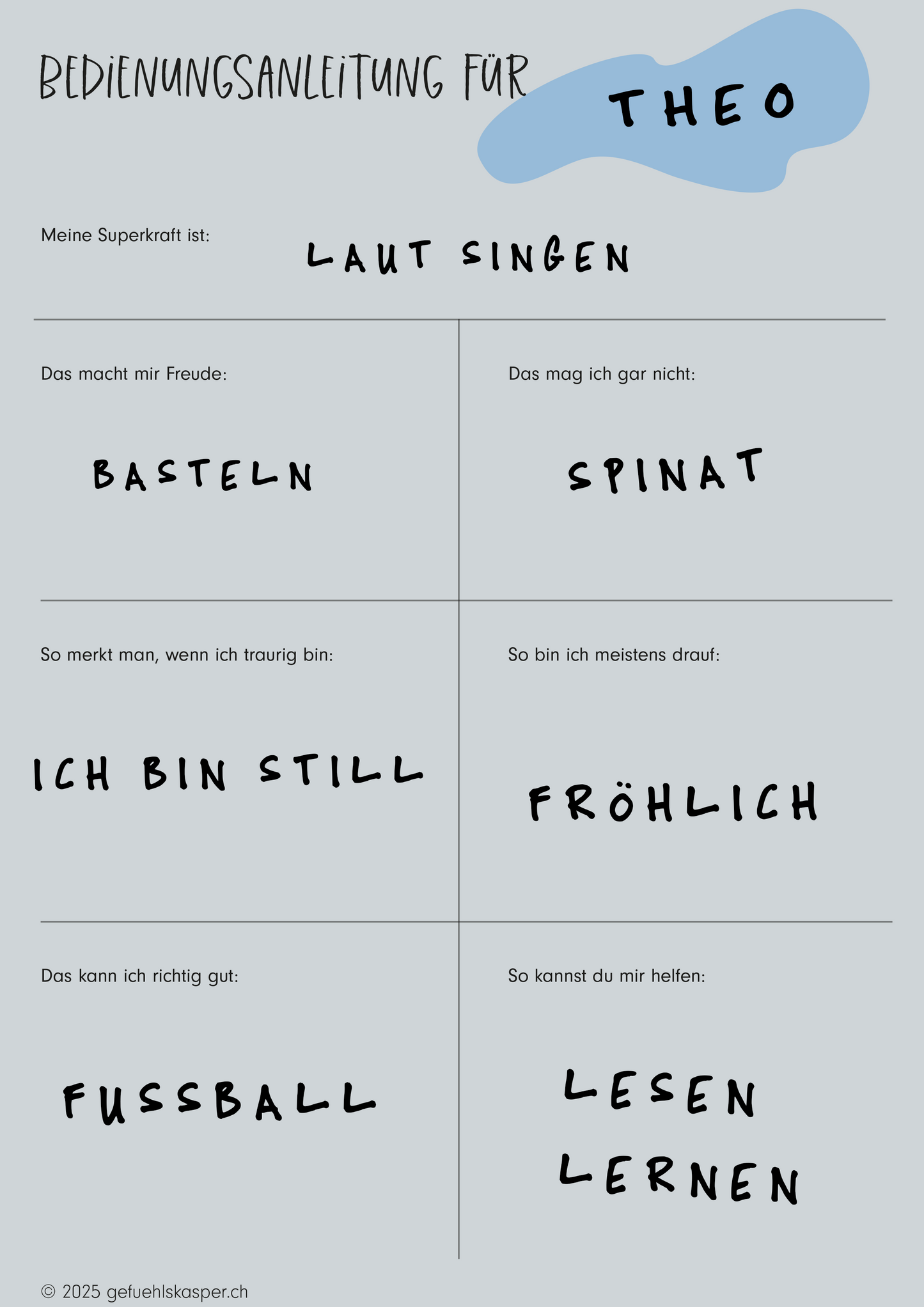 Bedienungsanleitung für Menschen