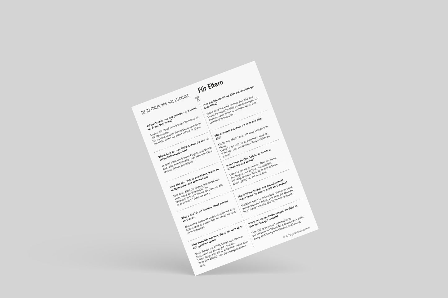 10 Fragen, die (d)ein ADHS Kind stärken